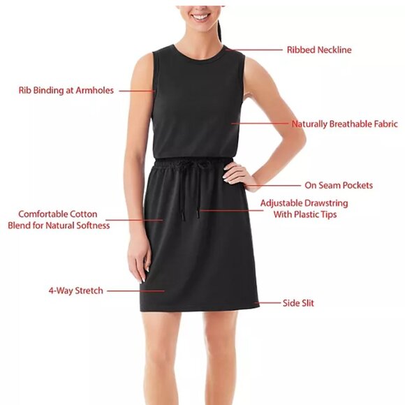 Member's Mark‎ Women's Elastic Drawstring Sleeveless Tank Dress - Picture 6 of 7